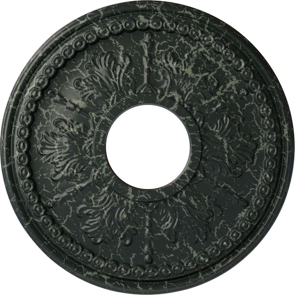 Ekena Millwork Tirana Medallion (Canopies up to 4 3/4"), 13 7/8"OD x 3 3/4"ID x 1 1/4"P, Painted Turtle Crackle CM13TIPTC - main